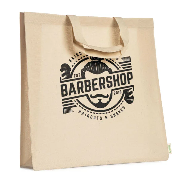 100% Organic cotton Shopper with gusset