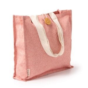 Recycled Cotton Heather Finish bag with button