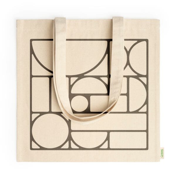 Organic cotton bag with long handles